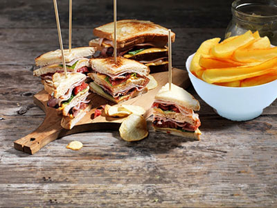 Serres Delivery Mamma`s Pizza Club Sandwich Μπιφτέκι